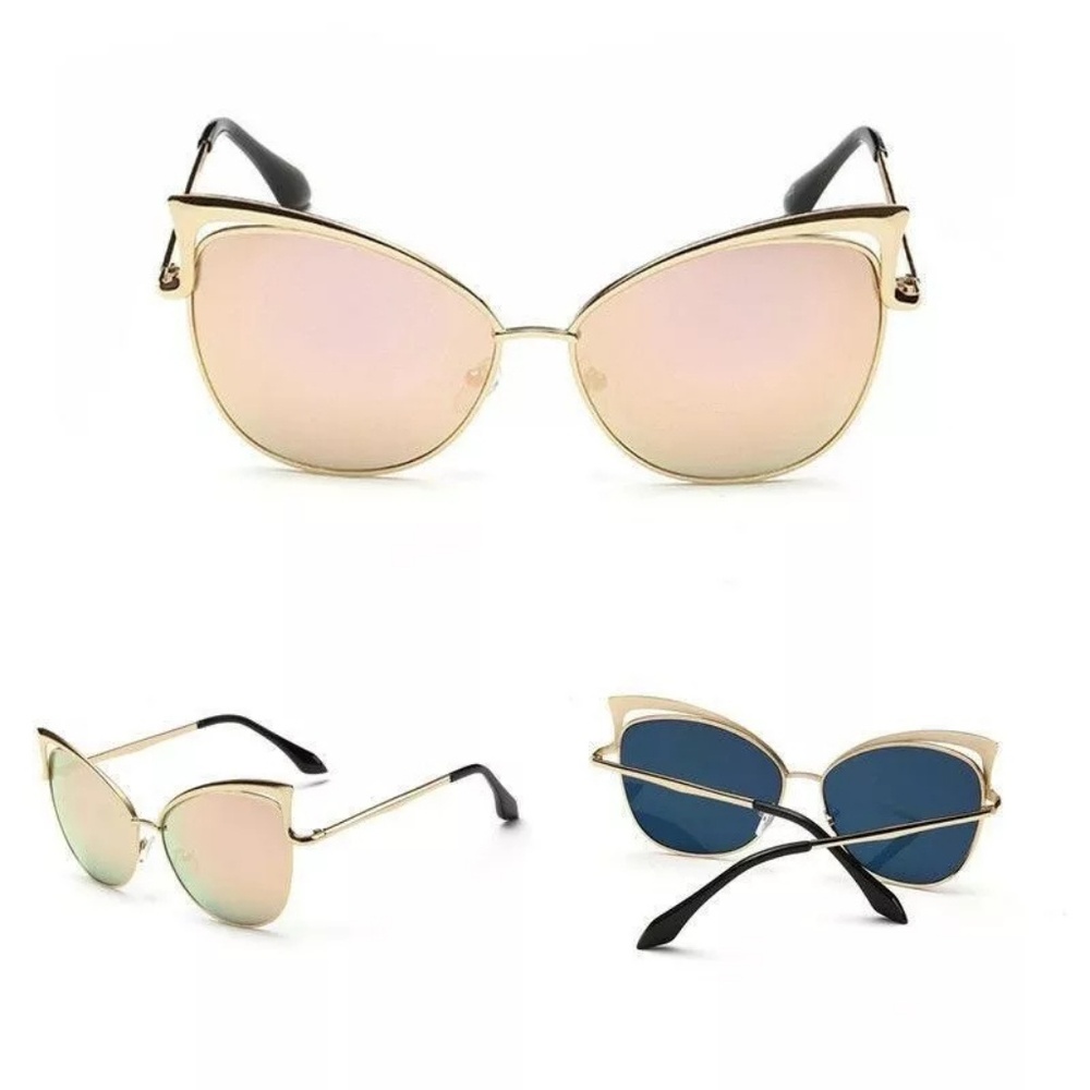 New arrival!🎅 Golden retro cat eye sunglasses - Picture 2 of 7